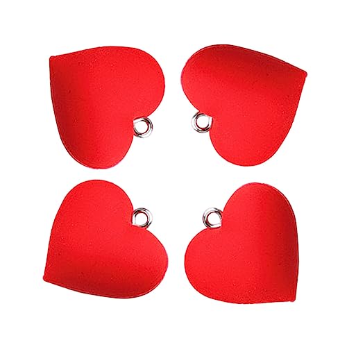 Housoutil 10 Stück Teiliges Rote Herz Ohrringe Anhänger Material für Diy Schmuckherstellung Zubehör für Armbänder Bastelarbeiten und von Housoutil