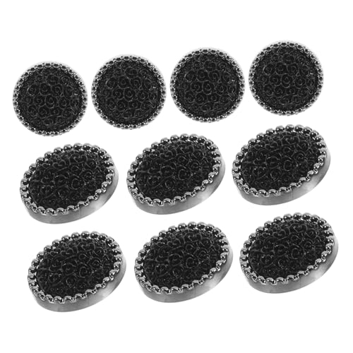 Housoutil 10 Stück Teiliges Schwarze Vintage Rosenknöpfe Rund Strapazierfähige Stoffknöpfe für DIY Nähen zum Annähen an Mäntel Pullover Windjacken und Stilvolle Kleidungsknöpfe Housoutil 10 Stück Teiliges Schwarze Vintage Rosenknöpfe Rund Strapazierfähige Stoffknöpfe für DIY Nähen zum Annähen an Mäntel Pullover Windjacken und Stilvolle Kleidungsknöpfe von Housoutil