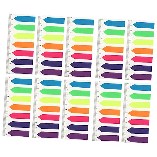 Housoutil 10 Stück Teiliges Selbstklebende Index Tabs aus Pet Beschreibbare Transparente Seitenmarker für Notizen Leicht Ablösbar für Schule und Büro von Housoutil