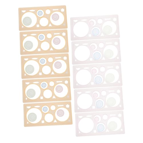 Housoutil 10 Stück Teiliges Set Zeichen Schablonen mit Lineal Kreative Malvorlagen für Schüler Wiederverwendbar Bunten Designs für Diy Projekte und Kunstwerke von Housoutil