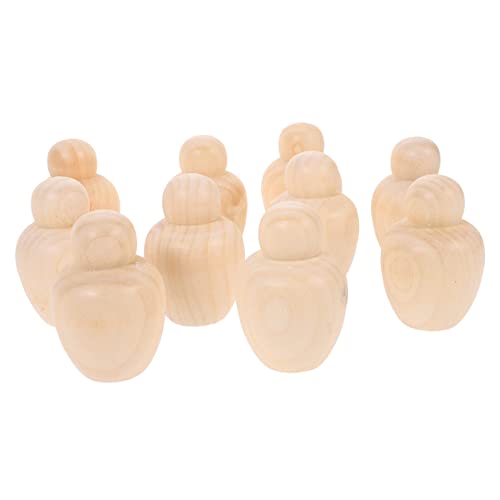 Housoutil 10 Stück Teiliges Unbemalten Holzfiguren für Diy Bastelprojekte Kleine Puppen Natürlichem Holz für Kreative Kinderaktivitäten Fantasie Housoutil 10 Stück Teiliges Unbemalten Holzfiguren für Diy Bastelprojekte Kleine Puppen Natürlichem Holz für Kreative Kinderaktivitäten Fantasie von Housoutil