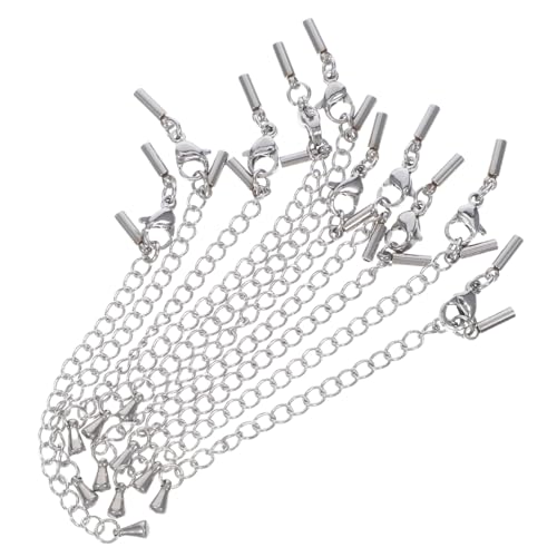 Housoutil 10 Stück Teiliges Verstellbares Halsketten Armbandverlängerungsset mit Karabinerverschluss Kettenverlängerung für Schmuck Einfache Montage Elegantes Design für Vielseitige Housoutil 10 Stück Teiliges Verstellbares Halsketten Armbandverlängerungsset mit Karabinerverschluss Kettenverlängerung für Schmuck Einfache Montage Elegantes Design für Vielseitige von Housoutil