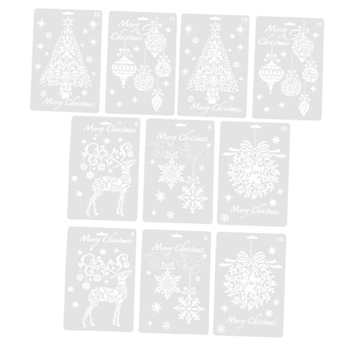Housoutil 10 Stück Teiliges Weihnachts Themen Malvorlagen Schablonen für Kreative Diy Projekte für Gestaltung von Wand Housoutil 10 Stück Teiliges Weihnachts Themen Malvorlagen Schablonen für Kreative Diy Projekte für Gestaltung von Wand von Housoutil