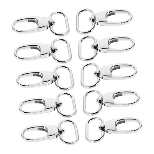 Housoutil 10 Stück Teiliges Zinklegierungs Schwenkverschlüssen für Schlüsselanhänger Taschen und DIY Projekte Metall Clips mit Innendurchmesser Elegantem Silber für Kreative Bastelarbeiten von Housoutil