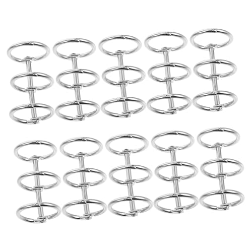 Housoutil 10 Stück Tischkalender-Bindering Mini-Binderringe ring metall Buchringe binden Ringbuch Bindemittel Zubehör kleine Binderinge Metallringe für Karteikarten Bücherringe Eisen Silber von Housoutil