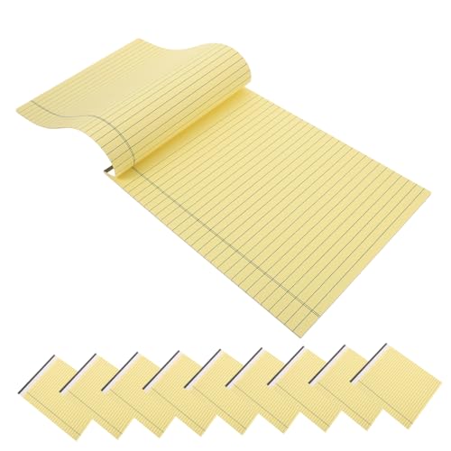 Housoutil 10 Stück rechtlicher Notizblock Papier Notizbücher und Schreibblöcke kleine Notizblöcke Unterlage ausgekleideter Notizblock Notizbuch Memo -Pad Mini-Notizblöcke Schulmaterial Gelb von Housoutil