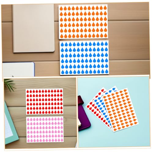 Housoutil 100 Blatt Bunte Index-sticker Wasserfest Beschreibbare Tropfenform Selbstklebende Organizer-tabs für Notizbücher Scrapbooking und DIY Planer Vielseitige Dekorationsetiketten von Housoutil