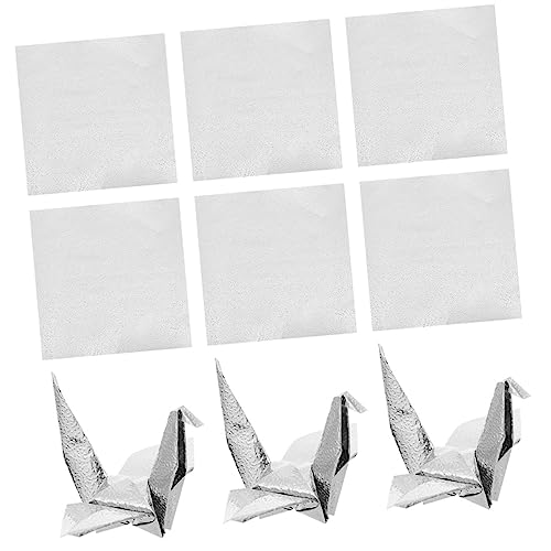 Housoutil 100 Blatt Einseitiges Perlmutt-origami Quadrate Diy Liefert Diy Zubehör Silver Papier Housoutil 100 Blatt Einseitiges Perlmutt-origami Quadrate Diy Liefert Diy Zubehör Silver Papier von Housoutil