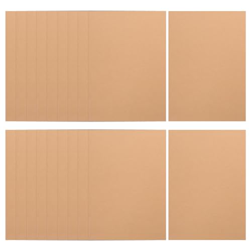Housoutil 100 Blatt Kraftkarton Karteikarten Kartonpapier Zubehör für die Kartenherstellung einfache Karten leere Notizkarten und Umschläge Kartenvorrat brauner Karton Kraftpapier von Housoutil