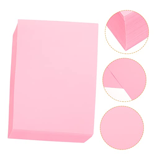 Housoutil 100 Blatt farbiges A4-Papier Konstruktionspapier Bastelpapier A4 Druckerpapier Druckpapiere Kunstpapier kreativpapier paketpapier Malmaterial Zubehör für DIY-Projekte Rosa von Housoutil