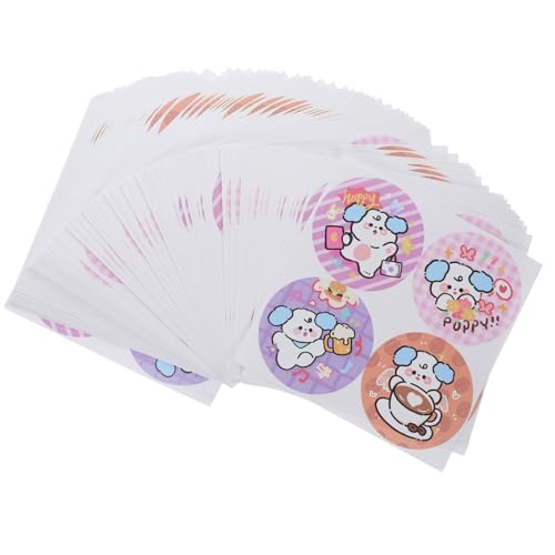Housoutil 100 Blatt siegel aufkleber Umschläge Verschlussetiketten Aufkleber mit Cartoon-Etiketten Etiketten Aufkleber Siegeletikett Umschlag Aufkleber Siegel selbstklebendes Papier von Housoutil