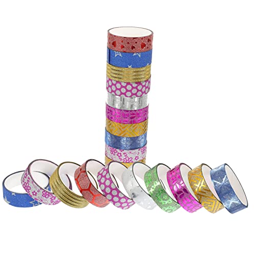 Housoutil 100 Rollen Glitzer- und Papierband the washi tape multifunktionales klebeband Dekoratives Klebeband Washi-Klebebänder farbig klassische thematische Aufkleber Tagebuch Washi Tapes von Housoutil