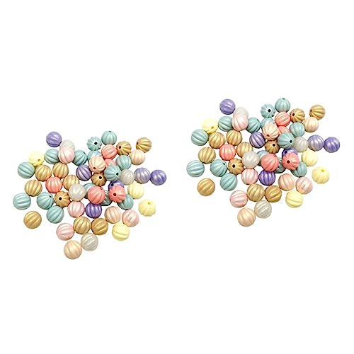 Housoutil 100 Stck. Bunte DIY Spacer Perlen Runde Acryl Kürbis Perlen Vielseitig für Armband Halskette Schmuckherstellung und Partydekoration Housoutil 100 Stck. Bunte DIY Spacer Perlen Runde Acryl Kürbis Perlen Vielseitig für Armband Halskette Schmuckherstellung und Partydekoration von Housoutil