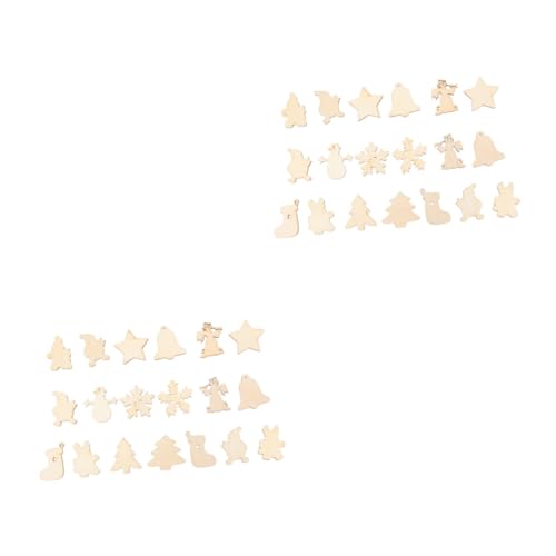 Housoutil 100 Stck. Teiliges Natürliche Holzscheiben Weihnachtsdekorationen Umweltfreundlich Diy Bastelmaterialien für Kreative Projekte Christbaumschmuck Holzdeko Tischdekoration von Housoutil