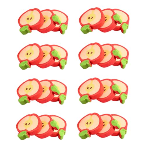 Housoutil 100 Stück Apfel-Radiergummi winzig Student Schule Karikatur Obst lustige radiergummis mini radiergummis Eraser Set für Kindergäuer Mini-Cartoon-Radierer Mini-Radierer von Housoutil