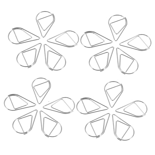 Housoutil 100 Stück Büroklammer büroartikel büromaterial office supplies kleines Klemmbrett Papier Zwischenablage das Büro Befestigungsclips für Dokumente Clips zum Basteln Stahldraht Silver von Housoutil