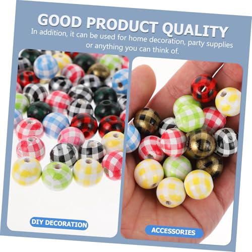 Housoutil 100 Stück Bunte Holzperlen mit Glatter Oberfläche Vielseitige Spacer Beads für DIY Schmuckherstellung für Armbänder Halsketten und Kreative Bastelprojekte von Housoutil