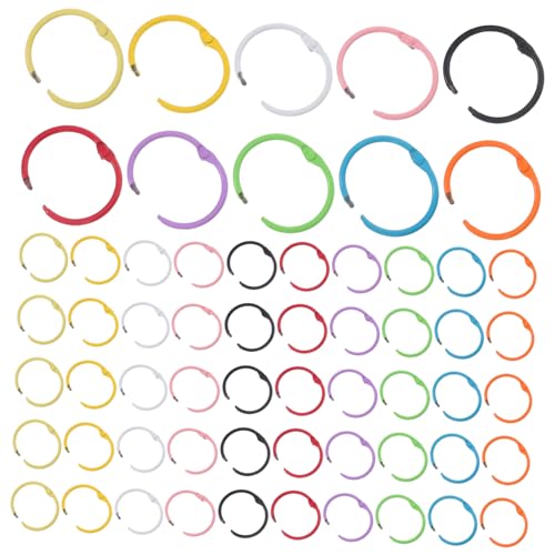 Housoutil 100 Stück Bunte Metall Ringe für Lose Robuste Buchbinderinge mit Offenem Design Kratzfeste Oberfläche für Kalender Notizbücher Karteikarten Büro Schule Zuhause Housoutil 100 Stück Bunte Metall Ringe für Lose Robuste Buchbinderinge mit Offenem Design Kratzfeste Oberfläche für Kalender Notizbücher Karteikarten Büro Schule Zuhause von Housoutil