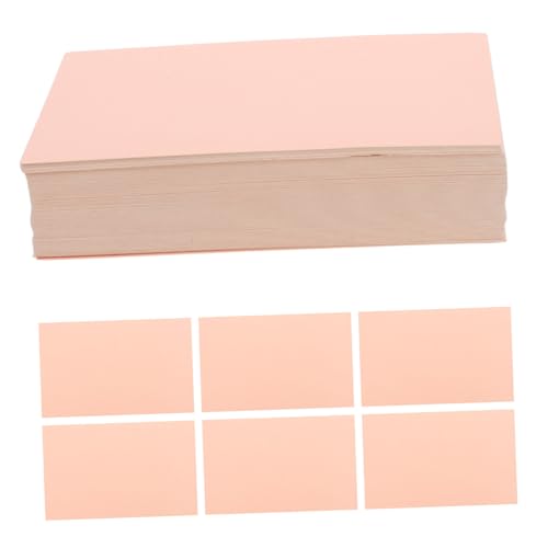 Housoutil 100 Stück Diy-grußkarte Karton Kartenvorrat Kleine Leere Karten Karteikarten Postkarte Leer Rosa Papier von Housoutil
