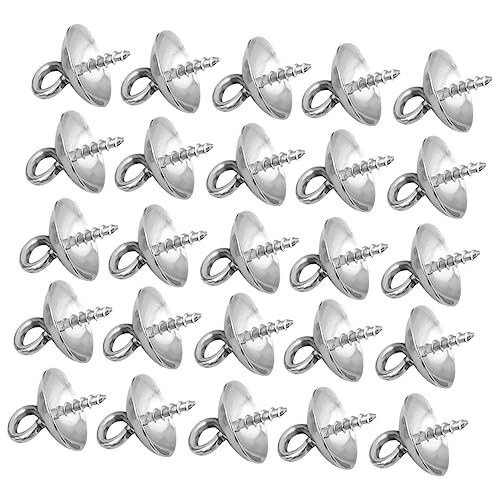 Housoutil 100 Stück Diy-perlentabletts Für Frauen Schmuck Sterling Herstellung Reiz Runde Tabletts Mit Perlenanhänger Diy Perlenlünette Silver Housoutil 100 Stück Diy-perlentabletts Für Frauen Schmuck Sterling Herstellung Reiz Runde Tabletts Mit Perlenanhänger Diy Perlenlünette Silver von Housoutil