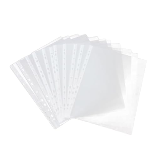 Housoutil 100 Stück Dokumentenmappe Gelocht Transparent Wasserfest Reißfest PP Folien Organizer für Büro und Schule Housoutil 100 Stück Dokumentenmappe Gelocht Transparent Wasserfest Reißfest PP Folien Organizer für Büro und Schule von Housoutil