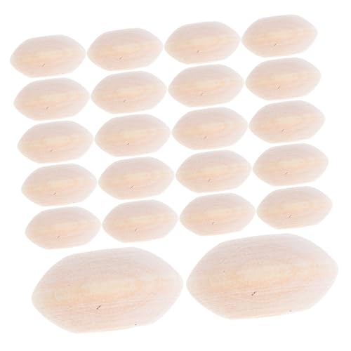 Housoutil 100 Stück Flache Runde Holzperlen mit Natürliche Unbehandelte Abstandsperlen für DIY Schmuckherstellung Armband Halskette Bastelzubehör von Housoutil