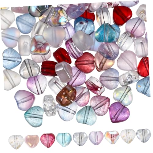 Housoutil 100 Stück Girlande geschwollen kleine Perle Zucht Haken bastelmaterial bastel materialien handsfull schmuck DIY zubehör Thanksgiving-Ohrringe aus Perlen herstellen Glas Colorful von Housoutil