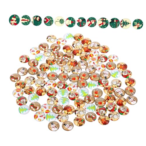 Housoutil 100 Stück Glasfleck Weihnachten Weihnachtsschmuck für Basteln Ornamente Weihnachts-Edelsteinaufkleber Weihnachtsdekoration mit Glassteinen Fliesenperlen Runde Cabochons aus Glas Housoutil 100 Stück Glasfleck Weihnachten Weihnachtsschmuck für Basteln Ornamente Weihnachts-Edelsteinaufkleber Weihnachtsdekoration mit Glassteinen Fliesenperlen Runde Cabochons aus Glas von Housoutil