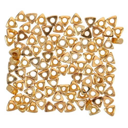 Housoutil 100 Stück Gold Spacer Beads Dreieckförmig Große Schmuckperlen Für DIY Schmuckherstellung Armband Halskette Ohrring Craft Zubehör Housoutil 100 Stück Gold Spacer Beads Dreieckförmig Große Schmuckperlen Für DIY Schmuckherstellung Armband Halskette Ohrring Craft Zubehör von Housoutil