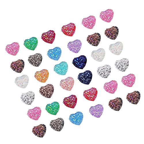 Housoutil 100 Stück Herzform Strass Aufkleber Dekorative DIY Resin Sticker für Bastelarbeiten und Schmuckgestaltung für Kreative Projekte und von Housoutil