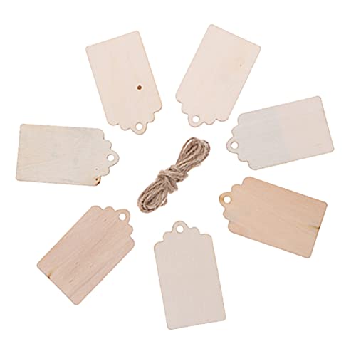 Housoutil 100 Stück Holz Message Hängeschild Dekorative Notizen für Zuhause Schlafzimmer Wohnzimmer und Geschäfte Mit Schnur Dekorationen und Fotos von Housoutil