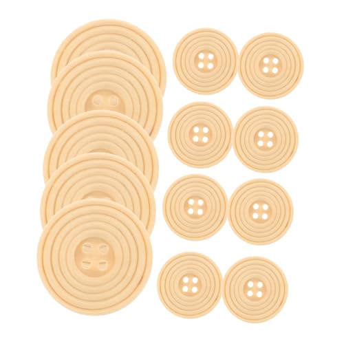 Housoutil 100 Stück Holzknöpfe Vintage DIY für Bekleidung Runde Knöpfe Holz für Näharbeiten Bekleidungsersatz und Bastelprojekte von Housoutil