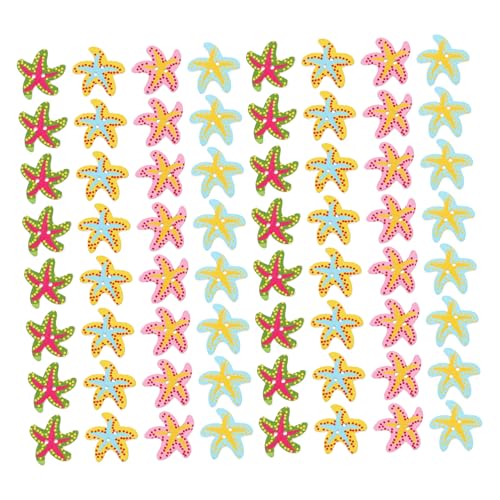 Housoutil 100 Stück Holzknöpfe im Seestern Design Dekorative Doppel Knöpfe für Diy Bekleidung Kinderbekleidung Bastelprojekte Farbenfrohe Holzknöpfe zur Verschönerung von Kleidung von Housoutil