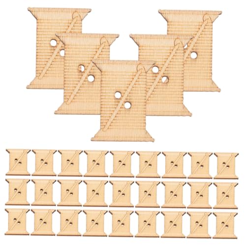 Housoutil 100 Stück Holzwickelbrett Lagerung von Wickelbrettern Nähen Fadenwickelbretter Zahnseide-Aufwickelbrett Stickgarn-Organizer-Board Näh-Einfädelbrett Stickgarn Nähgarn Beige von Housoutil