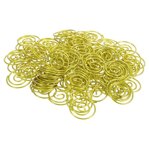 Housoutil 100 Stück Kleine Runde Metallklammern Spiral Büroklammern für Dokumentenorganisation Papierhalter Bürobedarf Goldfarben Housoutil 100 Stück Kleine Runde Metallklammern Spiral Büroklammern für Dokumentenorganisation Papierhalter Bürobedarf Goldfarben von Housoutil