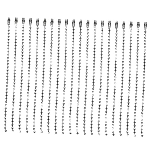 Housoutil 100 Stück Kugelkette Ketten zur Schmuckherstellung hängend für Kugelrollenkette Tags Verbindungsketten Schmuckanhänger Perlenketten eiserne Perlenketten Eisen Silver von Housoutil