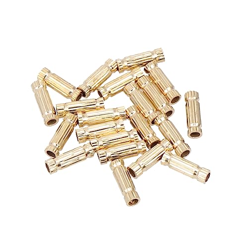 Housoutil 100 Stück Kupfer Rohrperlen Diy Schmuckzubehör für Armbänder und Bastelprojekte Hochwertige Runde Röhrenperlen für Kreative Arbeiten und Kleidungsstücke von Housoutil