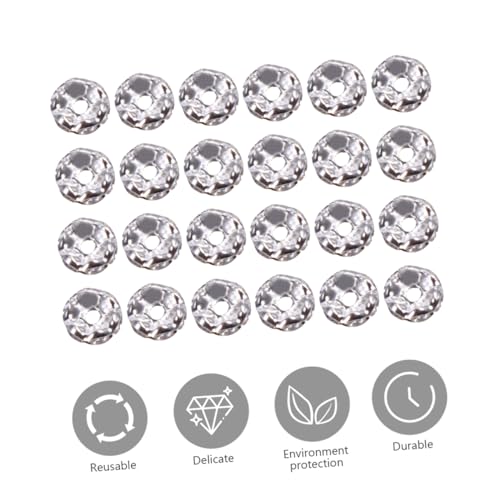 Housoutil 100 Stück Metallperlen Hotfix-strasssteine Kristalle Große Strasssteine Diy -material Plattierte Messinganhänger Silber Housoutil 100 Stück Metallperlen Hotfix-strasssteine Kristalle Große Strasssteine Diy -material Plattierte Messinganhänger Silber von Housoutil