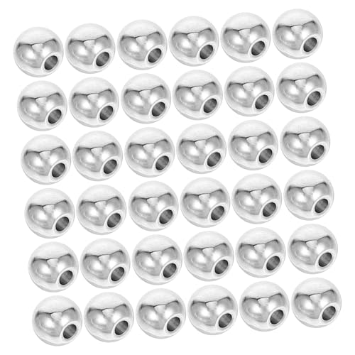 Housoutil 100 Stück Nahtlose Runde Lose Perlen für Schmuckherstellung DIY Armbänder Silberne Metallperlen Langlebig und Benutzerfreundlich Housoutil 100 Stück Nahtlose Runde Lose Perlen für Schmuckherstellung DIY Armbänder Silberne Metallperlen Langlebig und Benutzerfreundlich von Housoutil