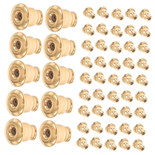 Housoutil 100 Stück Ohrschub -Ohrring -Stecker Ohrhaken Ohrringe Rückseiten Ohrring -Rückschläge Ohrringe Rückenheber sichere Ohrringstopper Ohrring -Rückenlifter Rostfreier Stahl Golden Housoutil 100 Stück Ohrschub -Ohrring -Stecker Ohrhaken Ohrringe Rückseiten Ohrring -Rückschläge Ohrringe Rückenheber sichere Ohrringstopper Ohrring -Rückenlifter Rostfreier Stahl Golden von Housoutil