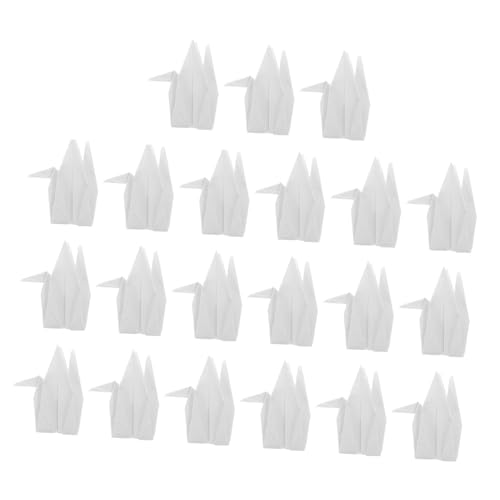 Housoutil 100 Stück Papierkranich Requisiten Faltpapier Bastelarbeiten DIY Luftschlangen Vorgefertigte Origami Kraniche Falt Origami Dekor Papiervögel Hochzeit von Housoutil