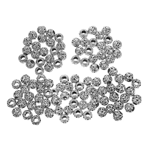 Housoutil 100 Stück Perlen Aus Retro-legierung Freundschaftsarmband Perlen Distanzperlen Aus Legierung Perlen Für Schmuckhersteller Perlen Für Armbänder Zinklegierung Silver Housoutil 100 Stück Perlen Aus Retro-legierung Freundschaftsarmband Perlen Distanzperlen Aus Legierung Perlen Für Schmuckhersteller Perlen Für Armbänder Zinklegierung Silver von Housoutil