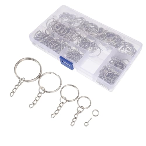 Housoutil 100 Stück Runde Schlüsselringe Schrauben und Offenen Ringen für Diy Bastelprojekte Sicherer Halt für Taschen und Schlüsselanhänger Housoutil 100 Stück Runde Schlüsselringe Schrauben und Offenen Ringen für Diy Bastelprojekte Sicherer Halt für Taschen und Schlüsselanhänger von Housoutil