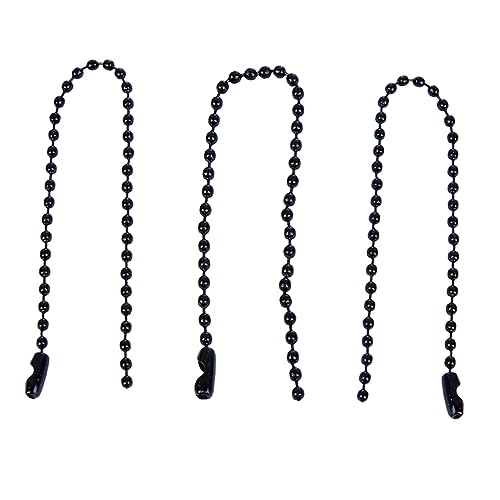 Housoutil 100 Stück Tag-kette Ketten Für Die Schmuckherstellung Zappeln Kugelketten-crimpverbinder Militärische Kugelkette Kabelbinder Für Pflanzen Kabel Halter Schmuckketten Rad Black Eisen von Housoutil