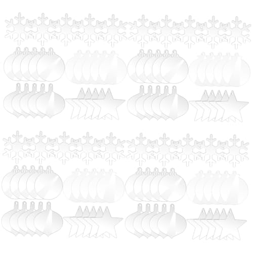 Housoutil 100 Stück Teiliges Acryl Weihnachtsbaum Anhänger Transparente DIY Christbaumschmuck Schneeflocken Sterne Langlebige Xmas Dekoration für Baum Tür Wand Festliche Party Garten Housoutil 100 Stück Teiliges Acryl Weihnachtsbaum Anhänger Transparente DIY Christbaumschmuck Schneeflocken Sterne Langlebige Xmas Dekoration für Baum Tür Wand Festliche Party Garten von Housoutil