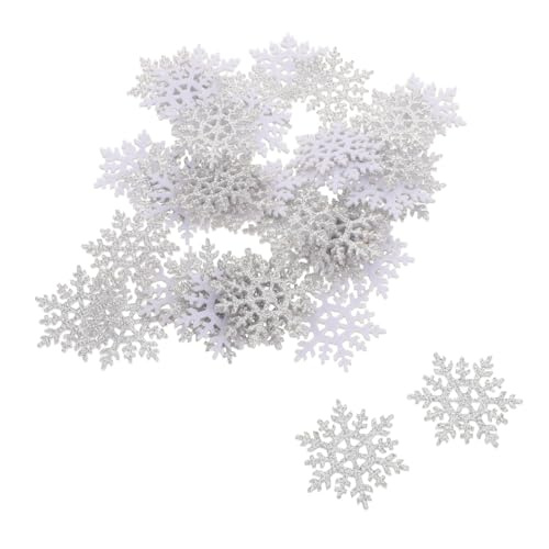 Housoutil 100 Stück Teiliges DIY Schneeflocken Patches Goldglitzernd für Weihnachtsdekoration Haar Kleidungsapplikationen Robust und Einfach Anzunähen Festliche Winterdeko für Bastelprojekte von Housoutil