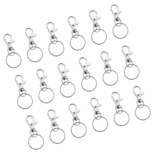 Housoutil 100 Stück Teiliges Umweltfreundlicher Dicker Drehkarabiner aus Legierung Abnehmbar mit Starkem Federverschluss Geeignet als Schlüsselanhänger Karabiner für Charms und Housoutil 100 Stück Teiliges Umweltfreundlicher Dicker Drehkarabiner aus Legierung Abnehmbar mit Starkem Federverschluss Geeignet als Schlüsselanhänger Karabiner für Charms und von Housoutil
