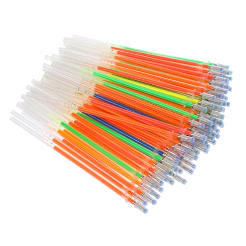 Housoutil 100 Stück Textmarker nachfüllen Kunst Nachfüllungen Schreibwaren minen für kugelschreiber Farbige Stiftminen neutrale Stiftminen dekoratives Briefpapier für Studenten Plastik von Housoutil