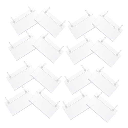 Housoutil 100 Stück Wire Shelf Label Holder aus Langlebigem Transparenter Wiederverwendbarer Preisschildhalter mit Praktischem Haken für Einfache Befestigung und Schnellen Etikettenwechsel von Housoutil