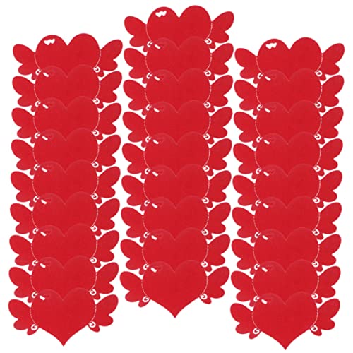 Housoutil 100 Stück Wunschkarte Hochzeit Gestalten Sie Ihre eigenen Valentinstagskarten für Dekoration einzel kleine leere Karten valentinstag grußkarten Papier rot von Housoutil